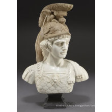 art deco riproduzioni Handcrafted stone carving roman soldier bust